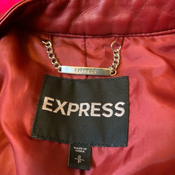 Express red faux leather jacket - Picture 6 of 8